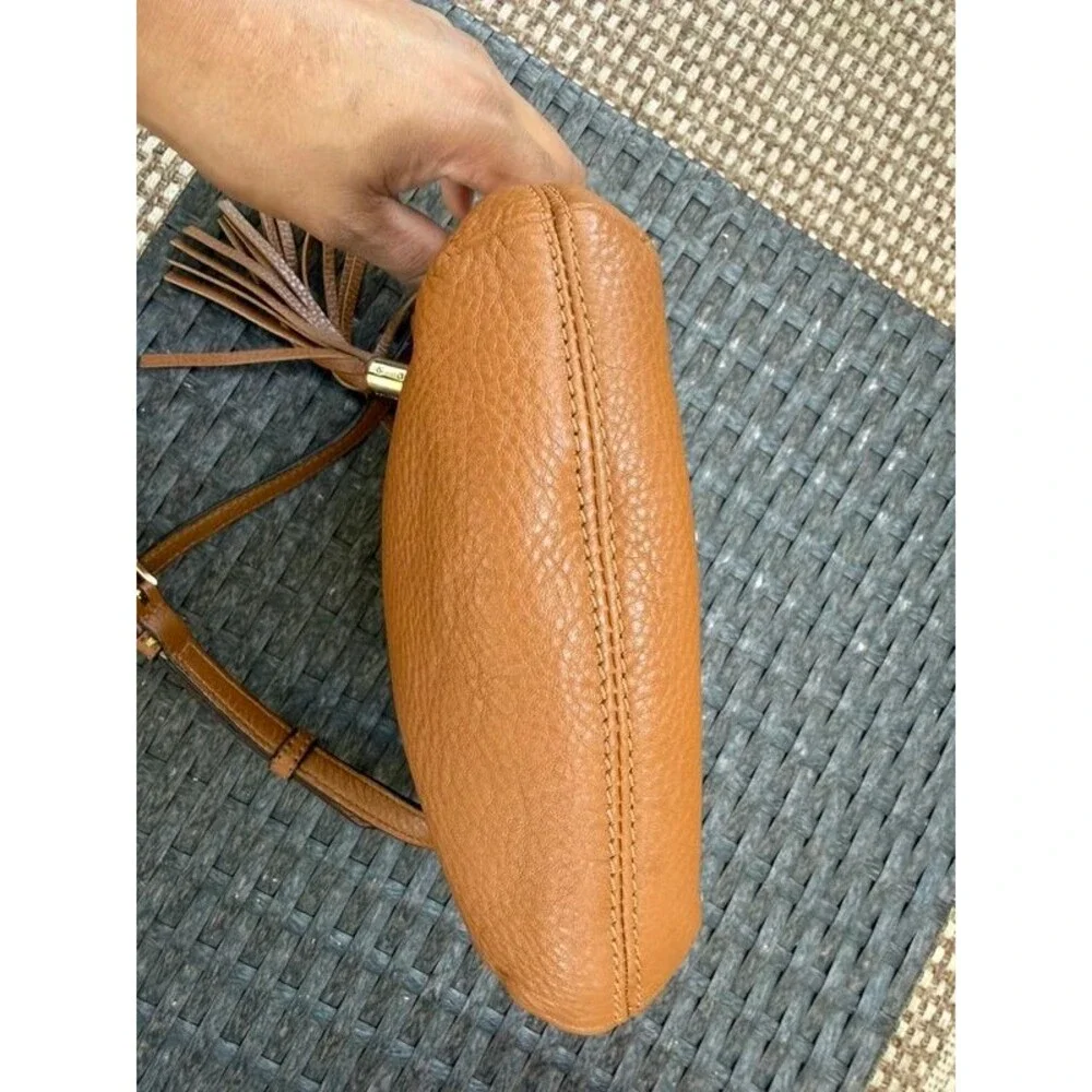 Michael Kors Jules Small Leather Bucket Crossbody Bag - Luggage Tan